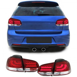 RACES LED stražnja svjetla (LED Bar) za VW Golf VI 6 5K1 Sedan 08, crveno-prozirna
