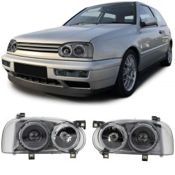 RACES far (Crosshair) za DE Double VW Golf 3 91-97, crno-dimljena