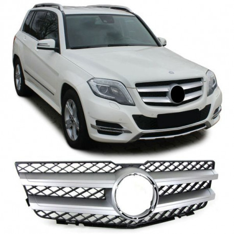 Body kit i vizualni dodaci Sportska rešetka crno srebrna za Mercedes GLK X204 Prefacelift 08-12 | race-shop.hr