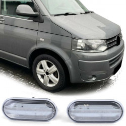 RACES LED bočni žmigavci (SEQ) za VW T5 Transporter Caravelle Multivan 03, prozirna