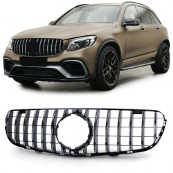 RACES maska (Sport) za Mercedes GLC X253 from 15, sjajni crni krom