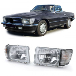 Farovi s LWR par sa bijelim žmigavcima za Mercedes SL R107 SLC C107