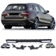 Body kit i vizualni dodaci stražnji difuzor 4 cijevi crni + ispušne cijevi za Mercedes C Class S205 karavan 14-18 | race-shop.hr