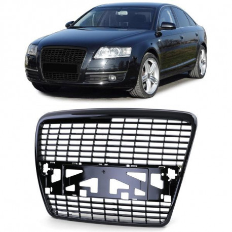 Body kit i vizualni dodaci RACES maska (Sport) za Audi A6 C6 Sedan Avant 04-08, sjajna crna | race-shop.hr