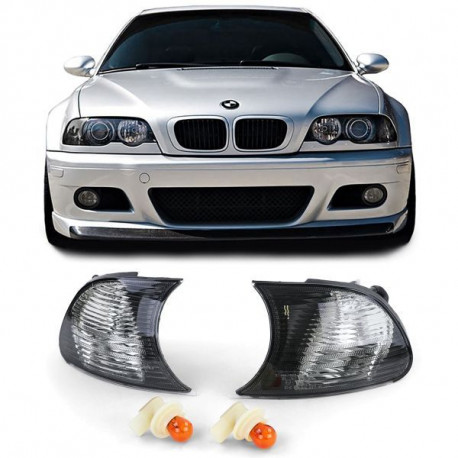 Farovi i rasvjeta žmigavac crni tamni kristal optika odgovara za BMW 3 Series E46 Coupe Convertible 98-01 | race-shop.hr