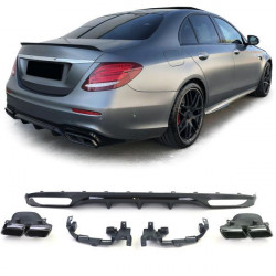 stražnji difuzor crna završna cijev za Mercedes E Class W213 without AMG Line