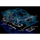 Povezivači muldi VW Beetle A5 11+ / Jetta 1K 05-10 Ultra-R donji povezivač muldi "H-Brace" prednjeg poda - 4-točkasti | race-shop.hr