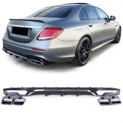 RACES stražnji difuzor (Sport) za Mercedes E Class W213 without AMG Line, krom