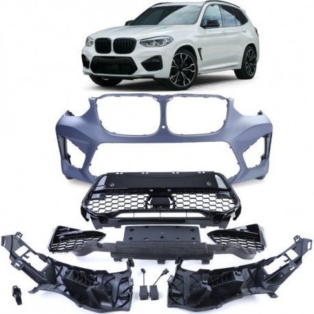 Body kit i vizualni dodaci Sportski prednji branik s rešetkom i dodacima za BMW X3 G01 17-21 | race-shop.hr