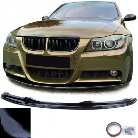 Body kit i vizualni dodaci Prednji Performance lip crni sjaj za BMW 3 Series E90 E91 05-08 | race-shop.hr