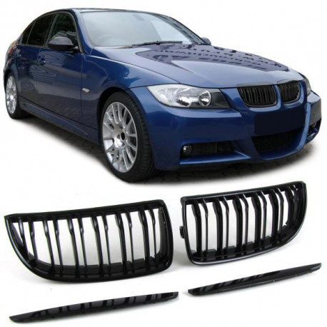 Body kit i vizualni dodaci Sportska rešetka duple letvice performance sjaj za BMW 3 series E90 E91 05-08 | race-shop.hr