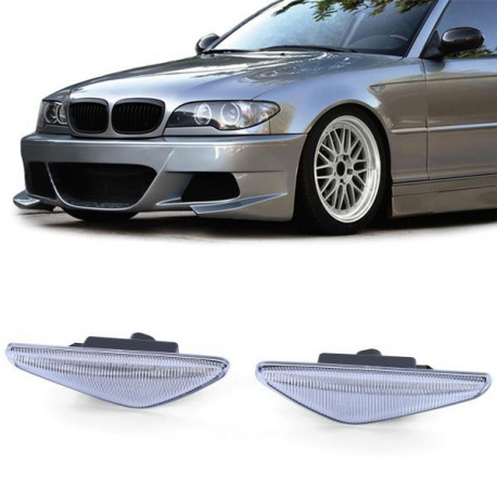 Rasvjeta LED žmigavci par bijeli lijevi desni odgovara BMW 3 Series E46 Coupe Convertible 03-07 | race-shop.hr
