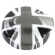 Body kit i vizualni dodaci Sivo bijela zastavica poklopca otvora za punjenje goriva za Mini R55 R56 R57 06-13 | race-shop.hr