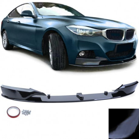 Body kit i vizualni dodaci RACES prednji lip (Performance) za BMW 3 Series GT F34 from 13, sjajna crna | race-shop.hr