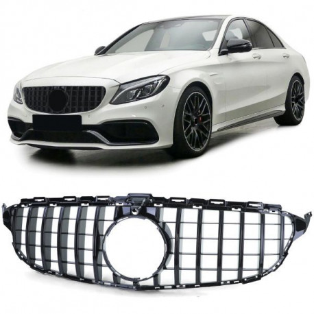 Body kit i vizualni dodaci RACES maska (Sport) za Mercedes C Class W205 S205 14-18, sjajna crna | race-shop.hr