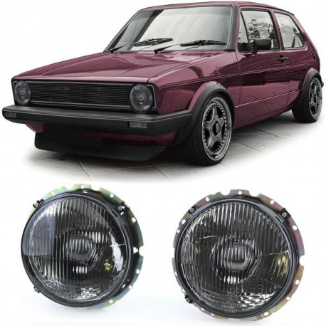 Farovi i rasvjeta RACES farovi za VW Golf 1 + Cabrio 74-83, crno-dimljena | race-shop.hr