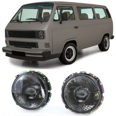 Farovi i rasvjeta RACES farovi za VW T2 73-79 + T3 79-92 + LT 75-85, crno-dimljena | race-shop.hr