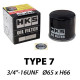 Filteri ulja HKS Tip 7 Filter ulja 3/4-16 UNF (Nissan CA18, RB, VG30, Toyota 4A-G(Z)E, 1ZZ, 2ZZ) | race-shop.hr