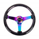 Volani Sportski volan s 3 kraka NRG, 350mm, drvo, galaxy efekt, 75mm uvlačenje, crna/neon/braon | race-shop.hr