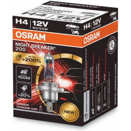 Žarulje i xenon svjetla Osram halogene žarulje NIGHT BREAKER 200 H4 (1kom) | race-shop.hr