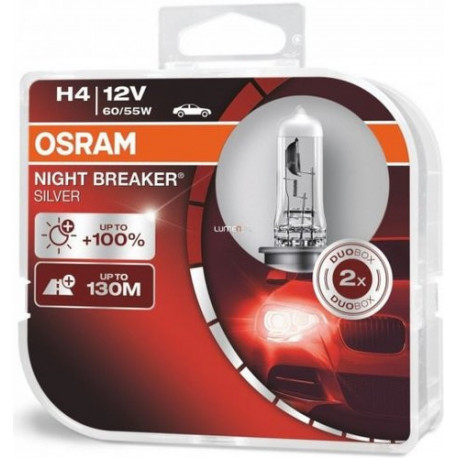 Žarulje i xenon svjetla Osram halogene žarulje NIGHT BREAKER SILVER H4 (2 kom) | race-shop.hr