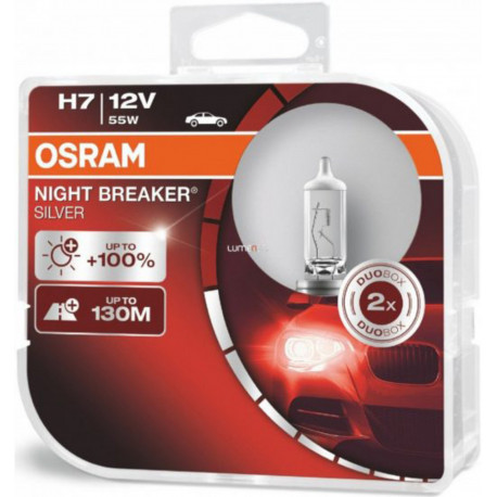 Žarulje i xenon svjetla Osram halogene žarulje NIGHT BREAKER SILVER H7 (2 kom) | race-shop.hr
