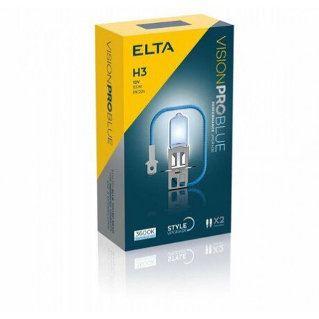 Žarulje i xenon svjetla ELTA VISION PRO 12V 55W halogene žarulje PK22s H3 (2 kom) | race-shop.hr