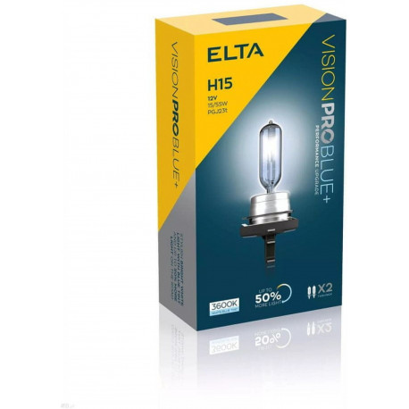 Žarulje i xenon svjetla ELTA VISION PRO BLUE+ 12V 15/55W halogene žarulje PGJ23t-1 H15 (2 kom) | race-shop.hr