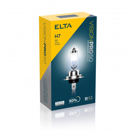 Žarulje i xenon svjetla ELTA VISION PRO 50 12V 55W halogene žarulje PX26d H7 (2 kom) | race-shop.hr