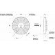 Ventilator 12V Univerzalni električni ventilator SPAL 225m - usis, 12V | race-shop.hr