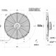 Ventilator 12V Univerzalni električni ventilator SPAL 385mm - usis, 12V | race-shop.hr