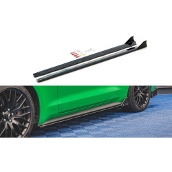 MAXTON DESIGN difuzori bočnih pragova + krila za Ford Mustang GT Mk6 Facelift, sjajna crna