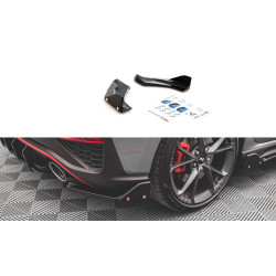 MAXTON DESIGN stražnji bočni difuzori + krila za Hyundai I30 N Hatchback Mk3 Facelift, sjajna crna, V1