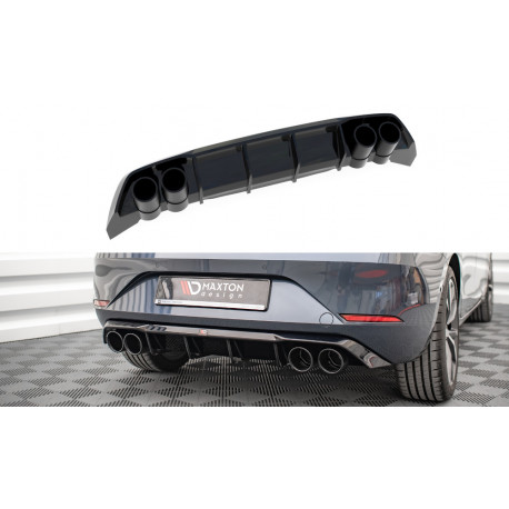 Body kit i vizualni dodaci Stražnji difuzor + Imitacija ispušnih krajeva Seat Leon FR Hatchback Mk4 | race-shop.hr