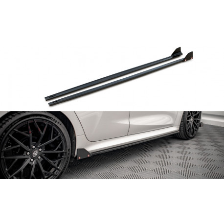 Body kit i vizualni dodaci MAXTON DESIGN difuzori bočnih pragova + krila za Toyota Yaris Mk4, sjajna crna, V1 | race-shop.hr