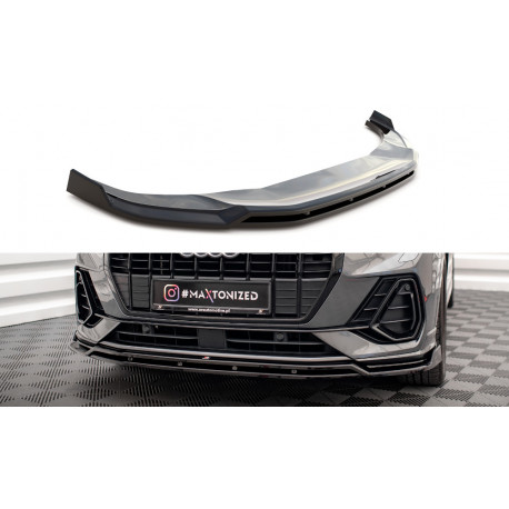 Body kit i vizualni dodaci MAXTON DESIGN prednji lip za Audi Q3 S-Line F3, sjajna crna, V2 | race-shop.hr
