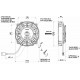 Ventilator 12V Univerzalni električni ventilatorSPAL 167mm - pritisak, 12V | race-shop.hr