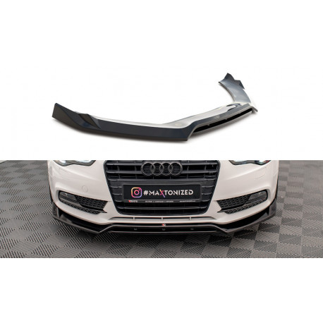 Body kit i vizualni dodaci MAXTON DESIGN prednji lip za Audi A5 Coupe 8T Facelift, sjajna crna, V2 | race-shop.hr