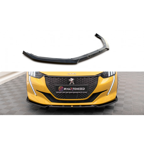Body kit i vizualni dodaci MAXTON DESIGN prednji lip za Peugeot 208 GT Mk2, sjajna crna, V1 | race-shop.hr