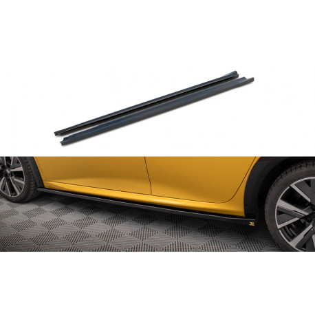 Body kit i vizualni dodaci MAXTON DESIGN difuzori bočnih pragova za Peugeot 208 GT Mk2, sjajna crna | race-shop.hr