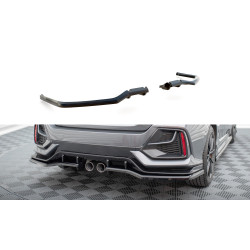 MAXTON DESIGN središnji stražnji difuzor za Honda Civic Sport Mk 10 Facelift (s vertikalnim prugama), sjajna crna
