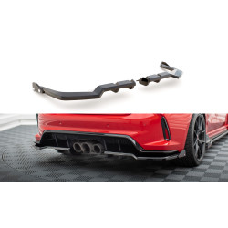 MAXTON DESIGN središnji stražnji difuzor + krila za Honda Civic Type-R Mk 11 (s vertikalnim prugama), sjajna crna, V1