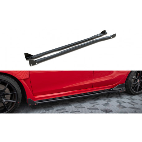 Body kit i vizualni dodaci Difuzori bočnih pragova V.1 + peraje Honda Civic Type-R Mk 11 | race-shop.hr