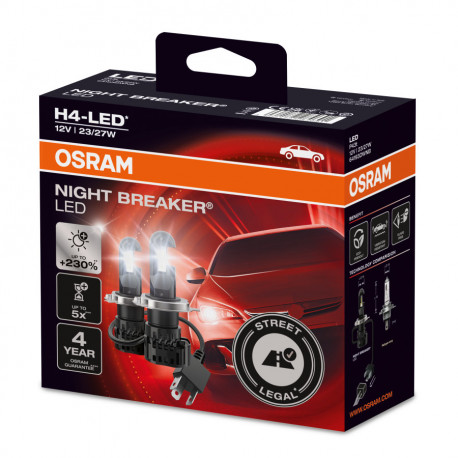Žarulje i xenon svjetla Osram LED žarulja NIGHT BREAKER H4 - street legal (2 kom) | race-shop.hr