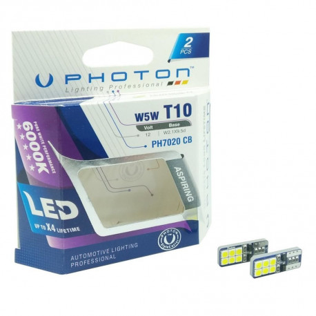 Žarulje i xenon svjetla PHOTON LED EXCLUSIVE SERIES 6000K W5W žarulja za unutrašnjost 12V 5W W2.1×9.5d CAN (2 kom) | race-shop.hr