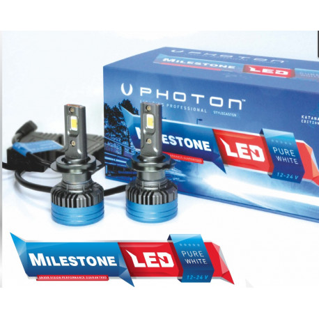 Žarulje i xenon svjetla PHOTON MILESTONE HB3 prednja svjetla LED žarulje 12-24V 35W P20d (2 kom) | race-shop.hr