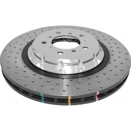 Kočnice DBA DBA 5000 series Crossed Drilled & Dimpled Silver Hat DBA52280SLVXD (2 pcs) | race-shop.hr