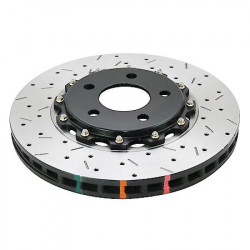 DBA 5000 series Crossed Drilled & Slotted 2-dijelni Black Hat DBA52355BLKXS (2 kom)