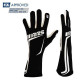 Rukavice Trkaće rukavice RRS Grip 2 sa FIA (unutarnje šivanje) crno bijele | race-shop.hr