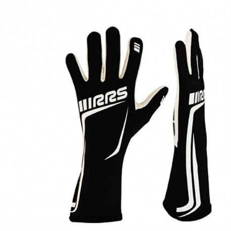 Rukavice Trkaće rukavice RRS Grip 2 sa FIA (unutarnje šivanje) crno bijele | race-shop.hr